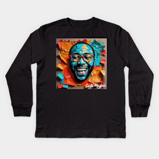 Curtis Mayfield // Paper Art Kids Long Sleeve T-Shirt